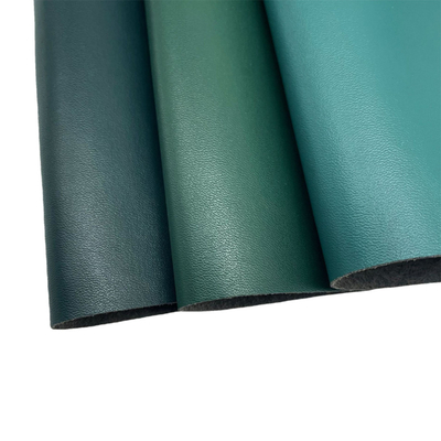Cross Grain Morandi Green PVC Artificial Leather Fabric PVC Faux Leather For Car Seats
