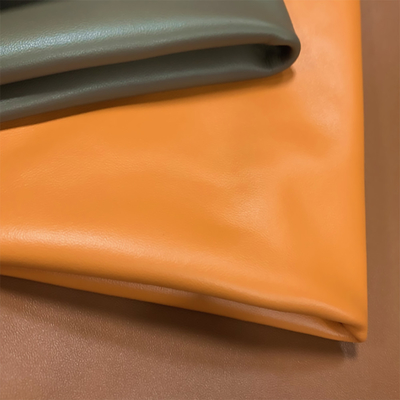 No Fade Apparel Leather Fabric Olive Green Bright Orange Pu Microfiber Leather