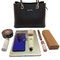 Portable Zipper Pocket 29cm Length Leather Messenger Bag For Women