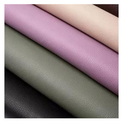 Faux Leather Fabric Pu Coated Microfiber Fabric Leather For Handbags